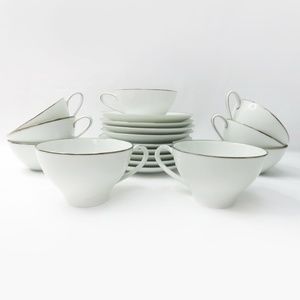 Noritake China 9 tea cup set with plates saucer